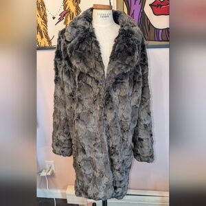 Dorothy Perkins deadstock Gray/brown Faux Fur Coat